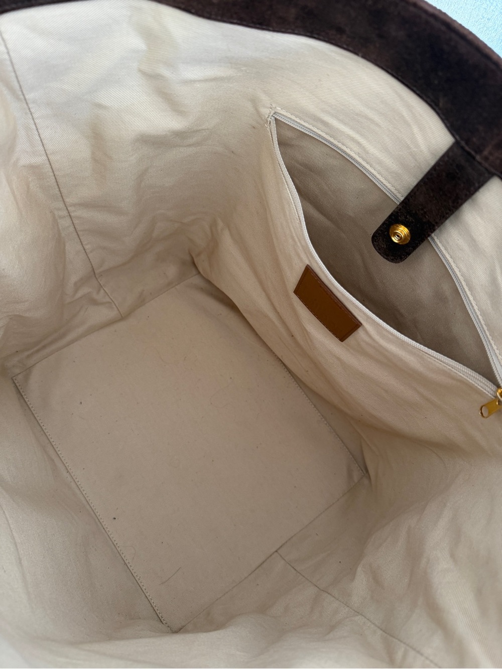 Little Liffner Brown Suede Sprout Tote - Picture 9 of 9